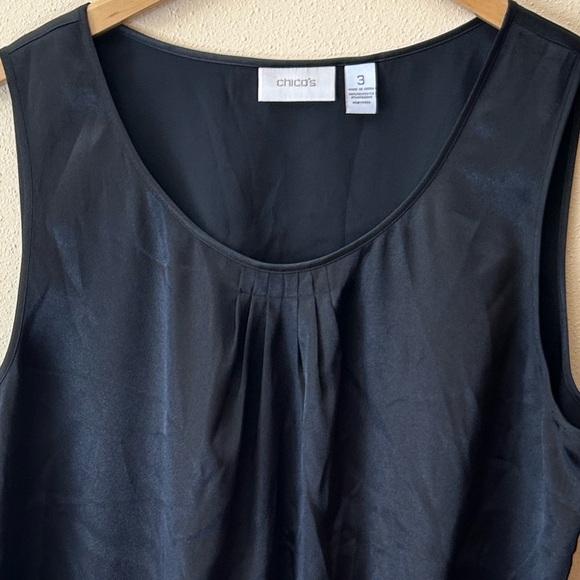 Chico’s Back Silky Sleeveless Top - Scoop Neck - Size 3 (Large) - Picture 2 of 7